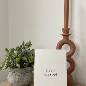 resetkaart sta stil en voel