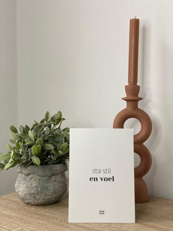 resetkaart sta stil en voel